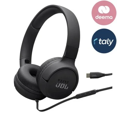 JBL Tune 520C Wired Headphones – Black